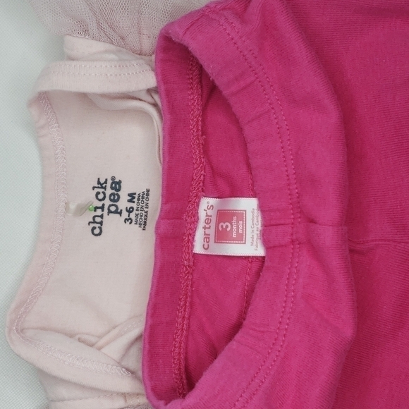 𝅺5/$30 CHICK PEA Mommy Bodysuit Ruffle Sleeves + Leggings + Floral headband - Picture 4 of 5